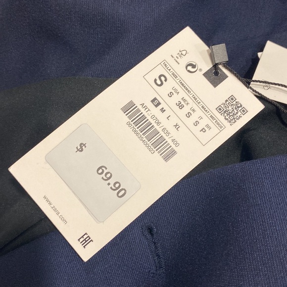 Zara Stretch Blazer (Blue) (NWT) - Picture 6 of 7